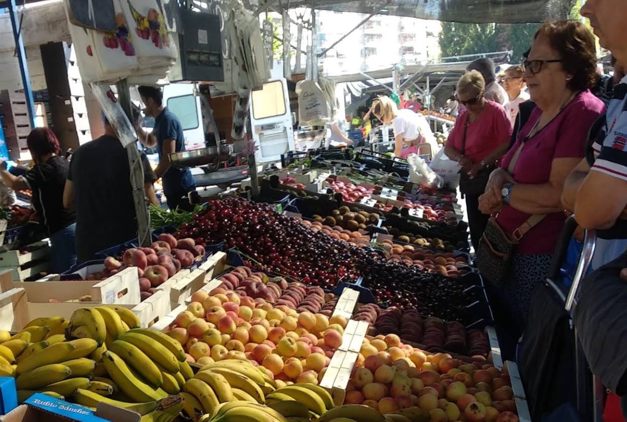 Frutas en el mercadillo de Móstoles