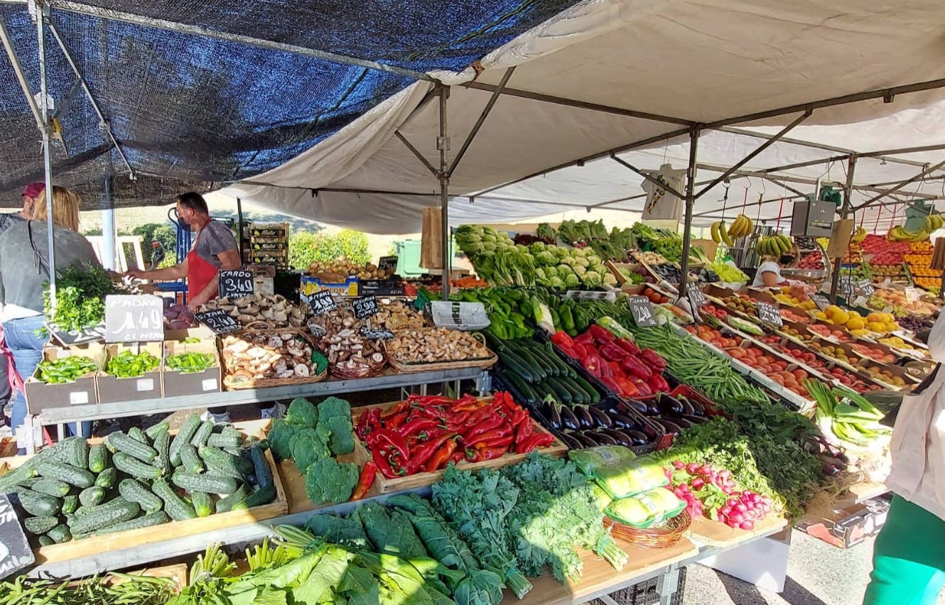 Verduras en el mercadillo de Jarama
